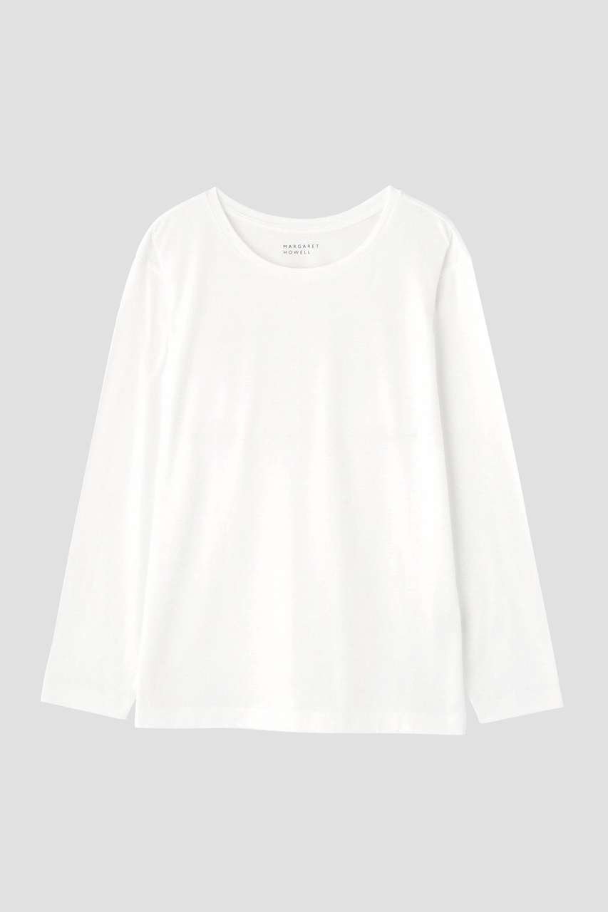 【マーガレットハウエル/MARGARET HOWELL】のSUPERFINE COTTON JERSEY TOP 人気、トレンドファッション・服の通販 founy(ファニー) 　ファッション　Fashion　レディースファッション　Fashion for Women　トップス・カットソー　Cut & Sew Tops　シャツ・ブラウス・オフィスカジュアル　Elegant Blouses & Button-Ups　ロングTシャツ・Tシャツ　Longline T-Shirts & Tees　カットソー・ベーシックTシャツ　Cut-and-Sewn Tops / Stretch Tees & Basics　インナー　Innerwear　シンプル　Simple, Minimal　スリーブ　Sleeve, Long Sleeve / Short Sleeve　フィット　Fit, Slim Fit　プリント　Print, Printed Pattern　ロング　Long, Long-Length　新作・新入荷　New Arrivals / New In　other-4|ID: prp329100004877239 ipo3291000000036381443