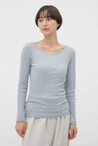 【マーガレットハウエル/MARGARET HOWELL】のCOTTON SILK RIB TOP 人気、トレンドファッション・服の通販 founy(ファニー) ファッション Fashion レディースファッション Fashion for Women トップス・カットソー Cut & Sew Tops シャツ・ブラウス・オフィスカジュアル Elegant Blouses & Button-Ups ロングTシャツ・Tシャツ Longline T-Shirts & Tees カットソー・ベーシックTシャツ Cut-and-Sewn Tops / Stretch Tees & Basics なめらか Smooth, Silky Texture シルク Silk, 100% Silk スリーブ Sleeve, Long Sleeve / Short Sleeve テレコ Ribbed, Rib Stitch フィット Fit, Slim Fit メランジ Melange, Mixed Yarn ロング Long, Long-Length 新作・新入荷 New Arrivals / New In thumbnail ブルー|ID: prp329100004877240 ipo3291000000036381449