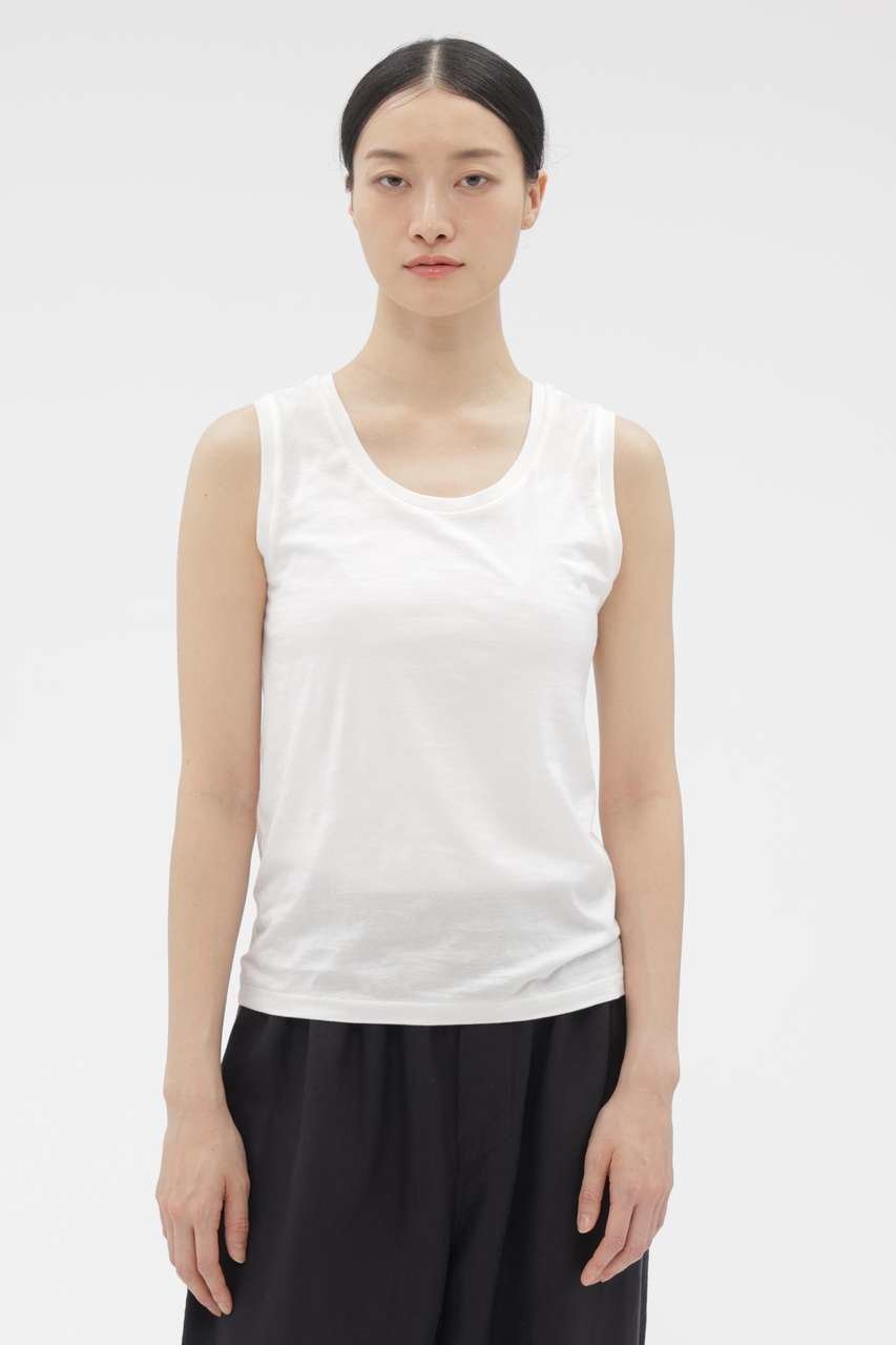 【マーガレットハウエル/MARGARET HOWELL】のSUPERFINE COTTON JERSEY TOP 人気、トレンドファッション・服の通販 founy(ファニー) 　ファッション　Fashion　レディースファッション　Fashion for Women　トップス・カットソー　Cut & Sew Tops　キャミソール&ノースリーブ　Camisoles & Sleeveless Tops　シャツ・ブラウス・オフィスカジュアル　Elegant Blouses & Button-Ups　ロングTシャツ・Tシャツ　Longline T-Shirts & Tees　カットソー・ベーシックTシャツ　Cut-and-Sewn Tops / Stretch Tees & Basics　なめらか　Smooth, Silky Texture　インナー　Innerwear　キャミソール　Camisole, Spaghetti Strap Top　タンク　Tank Top, Sleeveless Top　新作・新入荷　New Arrivals / New In　 other-1|ID: prp329100004877246 ipo3291000000036381492