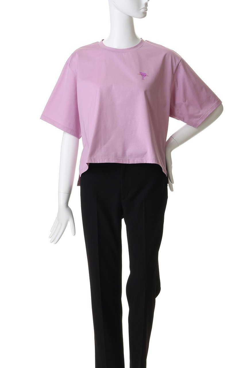 【ランバン オン ブルー/LANVIN en Bleu】のワンポイントロゴTシャツ 人気、トレンドファッション・服の通販 founy(ファニー) 　ファッション　Fashion　レディースファッション　Fashion for Women　トップス・カットソー　Cut & Sew Tops　シャツ・ブラウス・オフィスカジュアル　Elegant Blouses & Button-Ups　ロングTシャツ・Tシャツ　Longline T-Shirts & Tees　カットソー・ベーシックTシャツ　Cut-and-Sewn Tops / Stretch Tees & Basics　ショート　Short, Short Length　スラックス　Slacks, Dress Pants　スリーブ　Sleeve, Long Sleeve / Short Sleeve　デニム　Denim, Jeans Material　バランス　Balance, Style Balance　プリント　Print, Printed Pattern　ワンポイント　One Point, Statement Accent　新作・新入荷　New Arrivals / New In　other-2|ID: prp329100004877248 ipo3291000000036381512