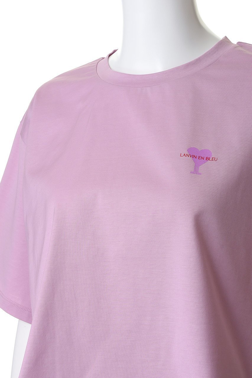 【ランバン オン ブルー/LANVIN en Bleu】のワンポイントロゴTシャツ 人気、トレンドファッション・服の通販 founy(ファニー) 　ファッション　Fashion　レディースファッション　Fashion for Women　トップス・カットソー　Cut & Sew Tops　シャツ・ブラウス・オフィスカジュアル　Elegant Blouses & Button-Ups　ロングTシャツ・Tシャツ　Longline T-Shirts & Tees　カットソー・ベーシックTシャツ　Cut-and-Sewn Tops / Stretch Tees & Basics　ショート　Short, Short Length　スラックス　Slacks, Dress Pants　スリーブ　Sleeve, Long Sleeve / Short Sleeve　デニム　Denim, Jeans Material　バランス　Balance, Style Balance　プリント　Print, Printed Pattern　ワンポイント　One Point, Statement Accent　新作・新入荷　New Arrivals / New In　other-5|ID: prp329100004877248 ipo3291000000036381515
