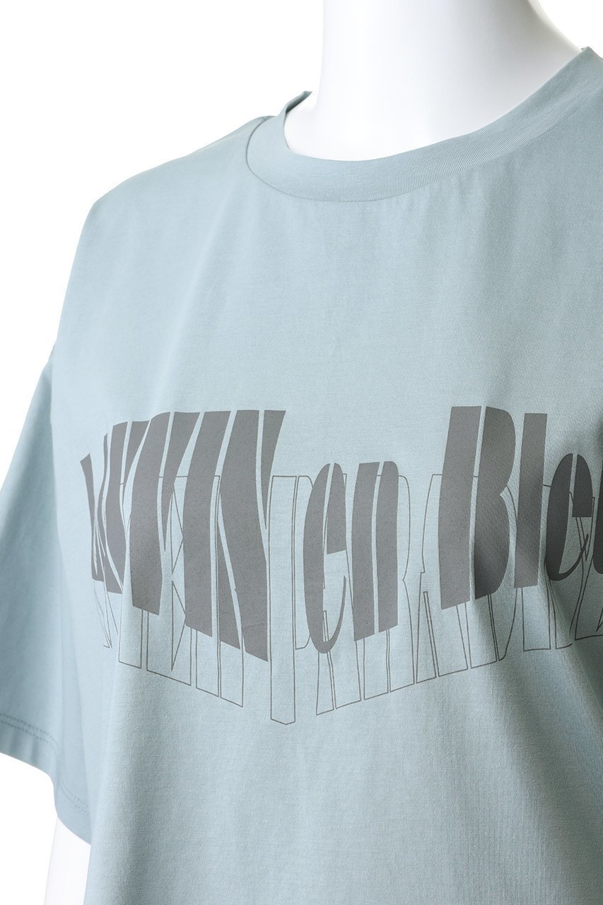 【ランバン オン ブルー/LANVIN en Bleu】のSummer paradise ロゴTシャツ 人気、トレンドファッション・服の通販 founy(ファニー) 　ファッション　Fashion　レディースファッション　Fashion for Women　トップス・カットソー　Cut & Sew Tops　シャツ・ブラウス・オフィスカジュアル　Elegant Blouses & Button-Ups　ロングTシャツ・Tシャツ　Longline T-Shirts & Tees　カットソー・ベーシックTシャツ　Cut-and-Sewn Tops / Stretch Tees & Basics　ショート　Short, Short Length　スリット　Slit, Slit Detail　スリーブ　Sleeve, Long Sleeve / Short Sleeve　フロント　Front, Front Design　夏　Summer　新作・新入荷　New Arrivals / New In　other-5|ID: prp329100004877249 ipo3291000000036381523