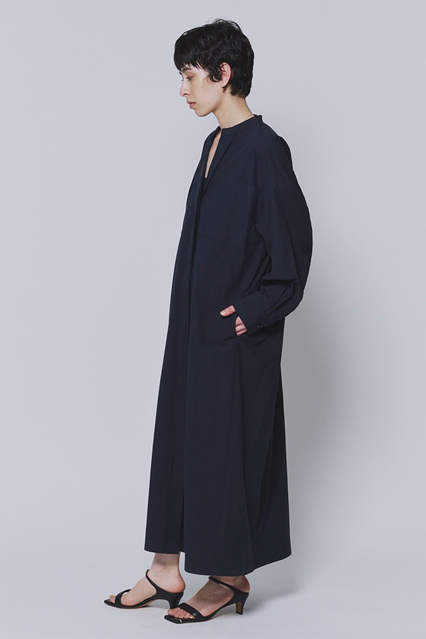 【プルミエ アロンディスモン/1er Arrondissement】のタイプライターバンドカラースキッパーワンピース 人気、トレンドファッション・服の通販 founy(ファニー) 　ファッション　Fashion　レディースファッション　Fashion for Women　ワンピース　Dresses　チュニック　Tunic Tops & Dresses　おすすめ　Recommended / Our Picks　タイプライター　Typewriter Fabric, Crisp Cotton　タンブラー　Tumbler, Travel Mug　チュニック　Tunic, Long Top　バランス　Balance, Style Balance　パッチ　Patch, Appliqué　ポケット　Pocket, Pocket Detail　ロング　Long, Long-Length　新作・新入荷　New Arrivals / New In　羽織　Haori, Light Jacket　other-4|ID: prp329100004877260 ipo3291000000036381609