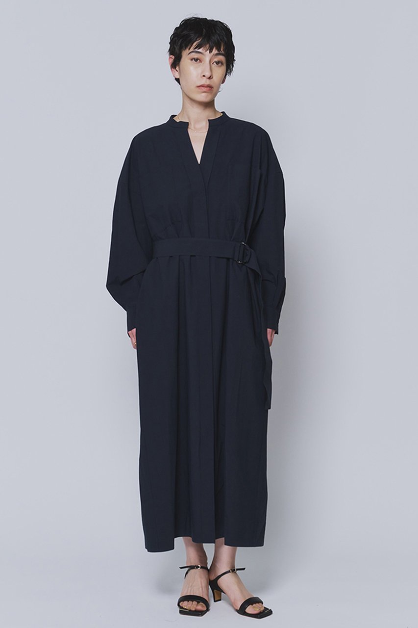 【プルミエ アロンディスモン/1er Arrondissement】のタイプライターバンドカラースキッパーワンピース 人気、トレンドファッション・服の通販 founy(ファニー) 　ファッション　Fashion　レディースファッション　Fashion for Women　ワンピース　Dresses　チュニック　Tunic Tops & Dresses　おすすめ　Recommended / Our Picks　タイプライター　Typewriter Fabric, Crisp Cotton　タンブラー　Tumbler, Travel Mug　チュニック　Tunic, Long Top　バランス　Balance, Style Balance　パッチ　Patch, Appliqué　ポケット　Pocket, Pocket Detail　ロング　Long, Long-Length　新作・新入荷　New Arrivals / New In　羽織　Haori, Light Jacket　other-7|ID: prp329100004877260 ipo3291000000036381612