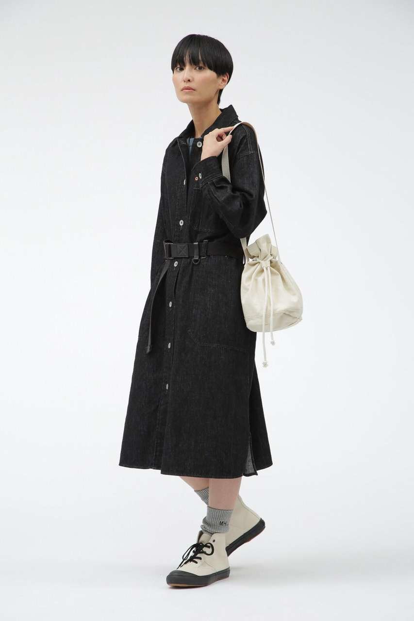 【マーガレットハウエル/MARGARET HOWELL】のCANTON LIGHT DENIM BLACK 人気、トレンドファッション・服の通販 founy(ファニー) 　ファッション　Fashion　レディースファッション　Fashion for Women　ワンピース　Dresses　チュニック　Tunic Tops & Dresses　ジーンズ　Jeans, Denim Pants　チュニック　Tunic, Long Top　デニム　Denim, Jeans Material　ドレス　Dress, One-Piece　ネップ　Nepp, Slub Yarn　バランス　Balance, Style Balance　ポケット　Pocket, Pocket Detail　ループ　Loop, Loop Knit　ロング　Long, Long-Length　ワーク　Workwear, Utility Style　新作・新入荷　New Arrivals / New In　other-2|ID: prp329100004877262 ipo3291000000036381622