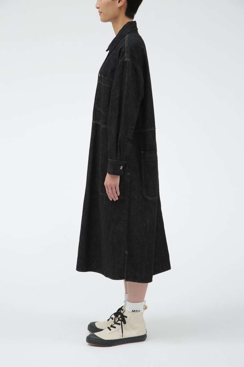 【マーガレットハウエル/MARGARET HOWELL】のCANTON LIGHT DENIM BLACK 人気、トレンドファッション・服の通販 founy(ファニー) 　ファッション　Fashion　レディースファッション　Fashion for Women　ワンピース　Dresses　チュニック　Tunic Tops & Dresses　ジーンズ　Jeans, Denim Pants　チュニック　Tunic, Long Top　デニム　Denim, Jeans Material　ドレス　Dress, One-Piece　ネップ　Nepp, Slub Yarn　バランス　Balance, Style Balance　ポケット　Pocket, Pocket Detail　ループ　Loop, Loop Knit　ロング　Long, Long-Length　ワーク　Workwear, Utility Style　新作・新入荷　New Arrivals / New In　other-3|ID: prp329100004877262 ipo3291000000036381623