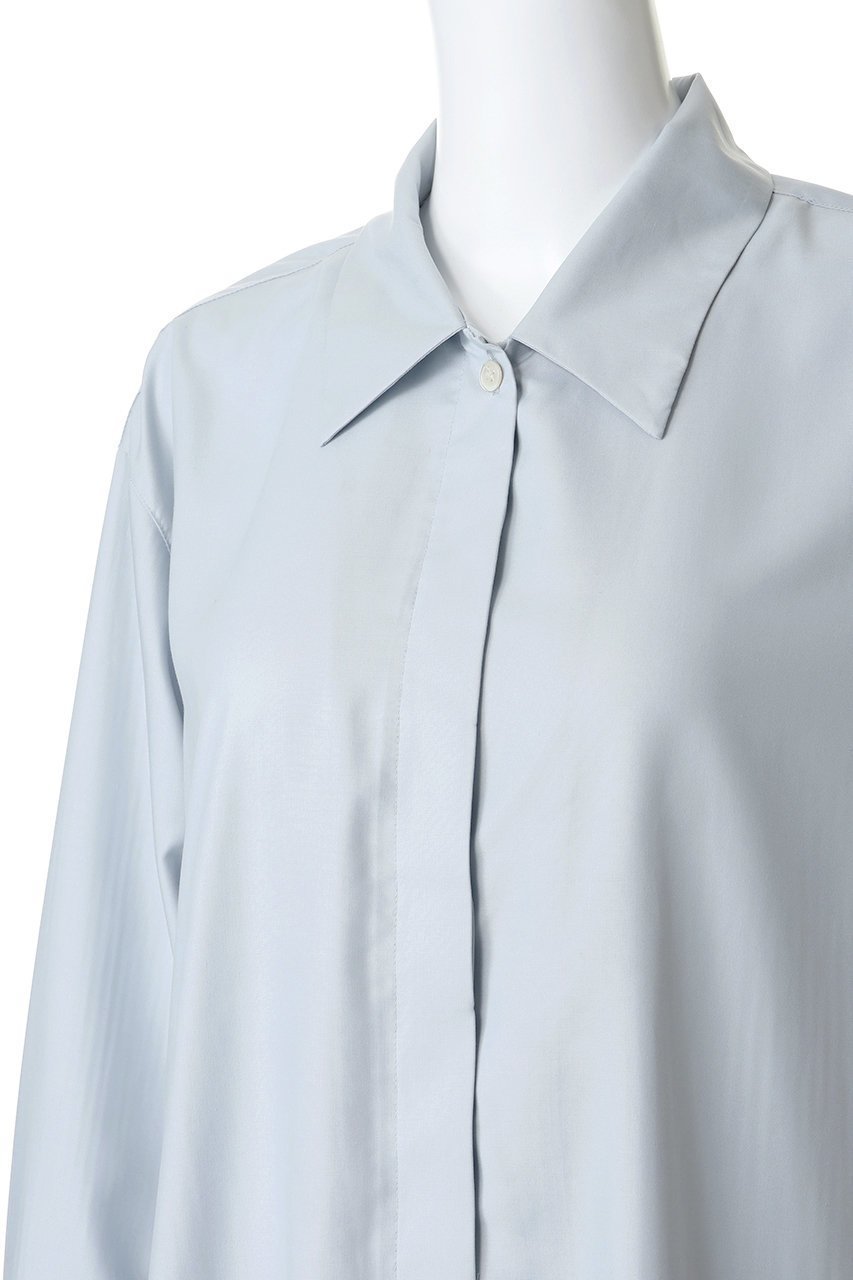 【ミディウミソリッド/MIDIUMISOLID】のrelax long cuffs shirt シャツ 人気、トレンドファッション・服の通販 founy(ファニー) 　ファッション　Fashion　レディースファッション　Fashion for Women　トップス・カットソー　Cut & Sew Tops　シャツ・ブラウス・オフィスカジュアル　Elegant Blouses & Button-Ups　シンプル　Simple, Minimal　スラックス　Slacks, Dress Pants　スリーブ　Sleeve, Long Sleeve / Short Sleeve　デニム　Denim, Jeans Material　フロント　Front, Front Design　ロング　Long, Long-Length　エレガント 上品　Elegant　新作・新入荷　New Arrivals / New In　other-5|ID: prp329100004877266 ipo3291000000036381654