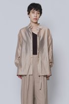 【プルミエ アロンディスモン/1er Arrondissement】のシアーテンセルシャツ 人気、トレンドファッション・服の通販 founy(ファニー) ファッション Fashion レディースファッション Fashion for Women トップス・カットソー Cut & Sew Tops シャツ・ブラウス・オフィスカジュアル Elegant Blouses & Button-Ups シアー Sheer, See-Through スリーブ Sleeve, Long Sleeve / Short Sleeve ロング Long, Long-Length 新作・新入荷 New Arrivals / New In thumbnail ベージュ|ID: prp329100004877270 ipo3291000000036381678