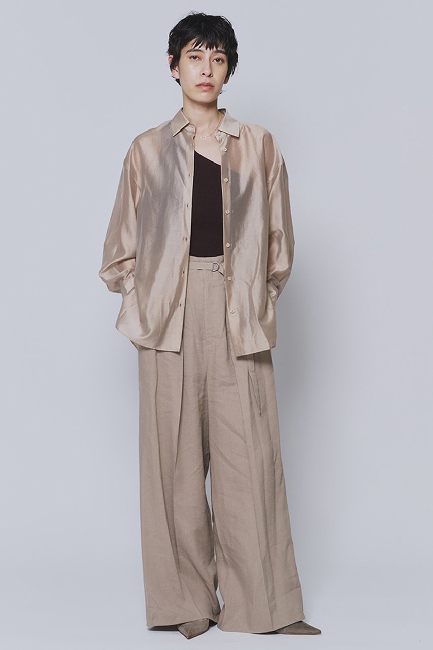 【プルミエ アロンディスモン/1er Arrondissement】のシアーテンセルシャツ 人気、トレンドファッション・服の通販 founy(ファニー) 　ファッション　Fashion　レディースファッション　Fashion for Women　トップス・カットソー　Cut & Sew Tops　シャツ・ブラウス・オフィスカジュアル　Elegant Blouses & Button-Ups　シアー　Sheer, See-Through　スリーブ　Sleeve, Long Sleeve / Short Sleeve　ロング　Long, Long-Length　新作・新入荷　New Arrivals / New In　other-2|ID: prp329100004877270 ipo3291000000036381679