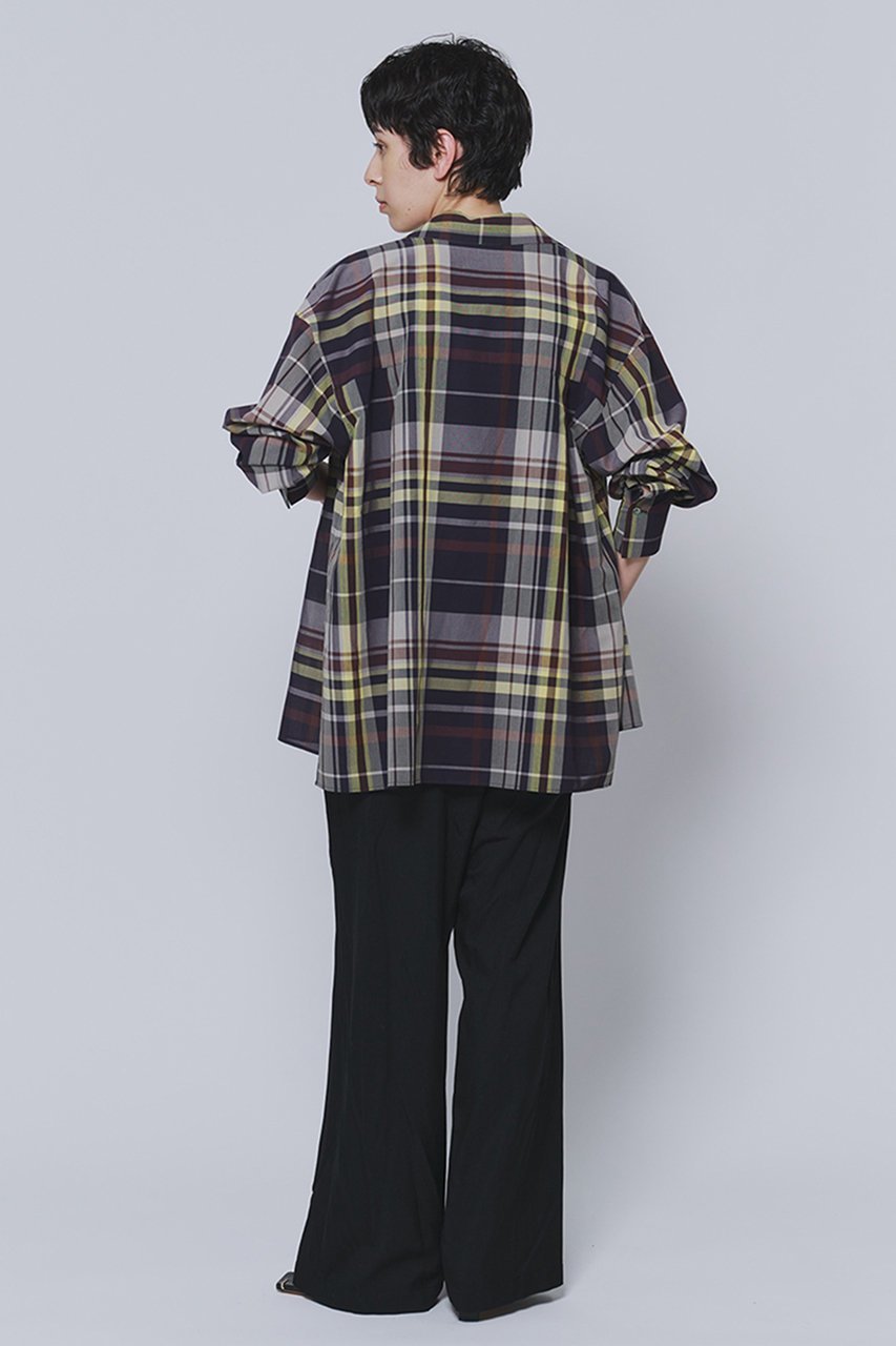 【プルミエ アロンディスモン/1er Arrondissement】のシアーチェックシャツ 人気、トレンドファッション・服の通販 founy(ファニー) 　ファッション　Fashion　レディースファッション　Fashion for Women　トップス・カットソー　Cut & Sew Tops　シャツ・ブラウス・オフィスカジュアル　Elegant Blouses & Button-Ups　スリーブ　Sleeve, Long Sleeve / Short Sleeve　ロング　Long, Long-Length　エレガント 上品　Elegant　新作・新入荷　New Arrivals / New In　羽織　Haori, Light Jacket　other-7|ID: prp329100004877272 ipo3291000000036381697