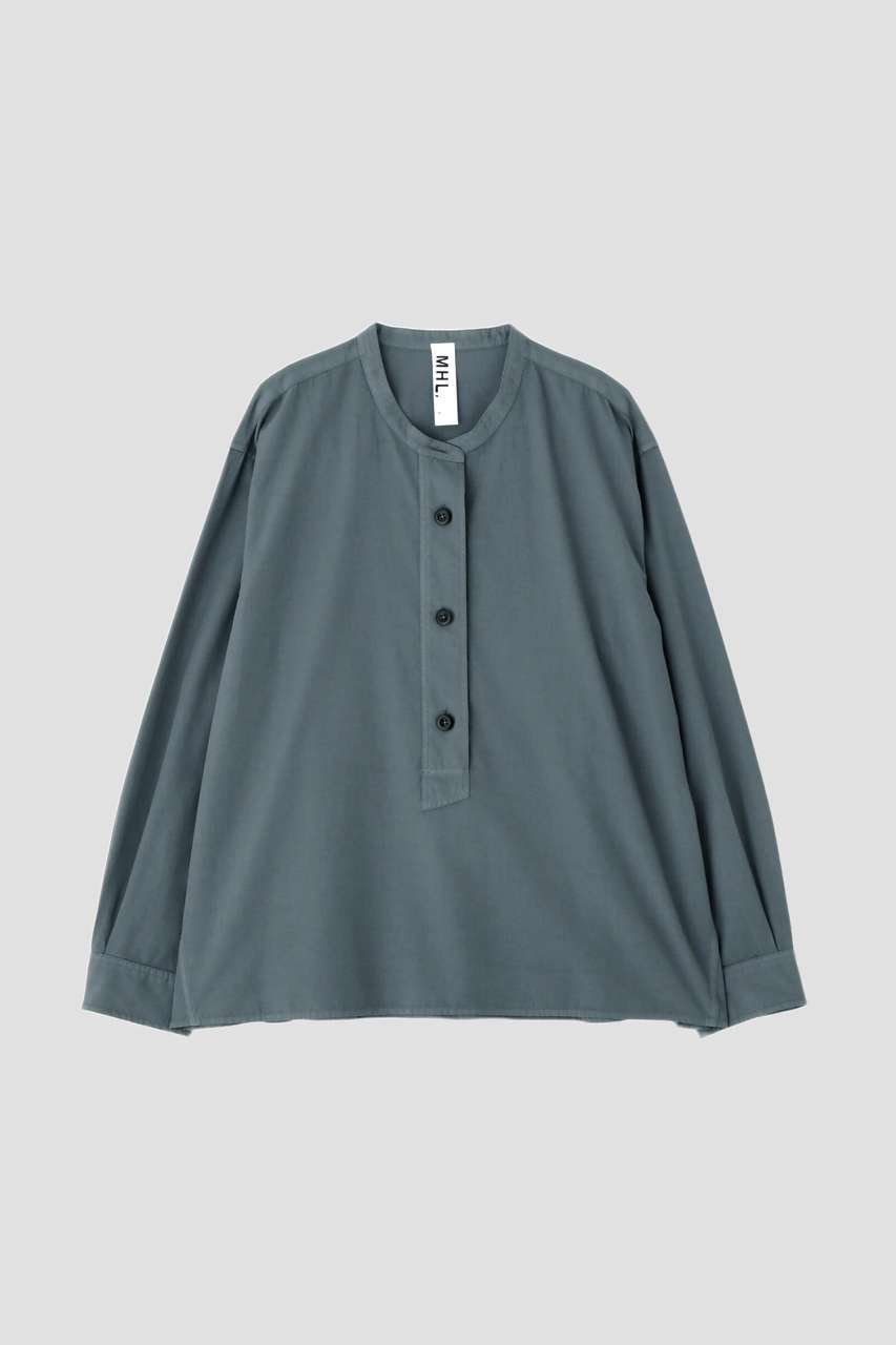 【マーガレットハウエル/MARGARET HOWELL】のGARMENT DYE COTTON SHIRTING SHIRT 人気、トレンドファッション・服の通販 founy(ファニー) 　ファッション　Fashion　レディースファッション　Fashion for Women　トップス・カットソー　Cut & Sew Tops　シャツ・ブラウス・オフィスカジュアル　Elegant Blouses & Button-Ups　スリーブ　Sleeve, Long Sleeve / Short Sleeve　フィット　Fit, Slim Fit　リラックス　Relax, Relaxed Fit　ロング　Long, Long-Length　ヴィンテージ　Vintage Style　エレガント 上品　Elegant　新作・新入荷　New Arrivals / New In　other-4|ID: prp329100004877274 ipo3291000000036381711