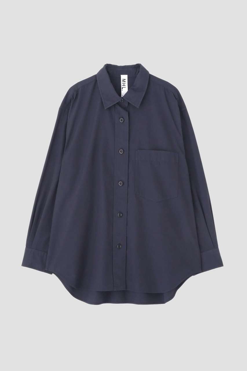 【マーガレットハウエル/MARGARET HOWELL】のGARMENT DYE COTTON SHIRTING SHIRT 人気、トレンドファッション・服の通販 founy(ファニー) 　ファッション　Fashion　レディースファッション　Fashion for Women　トップス・カットソー　Cut & Sew Tops　シャツ・ブラウス・オフィスカジュアル　Elegant Blouses & Button-Ups　スリーブ　Sleeve, Long Sleeve / Short Sleeve　ポケット　Pocket, Pocket Detail　レギュラー　Regular, Standard Fit　ロング　Long, Long-Length　ヴィンテージ　Vintage Style　新作・新入荷　New Arrivals / New In　other-4|ID: prp329100004877275 ipo3291000000036381720