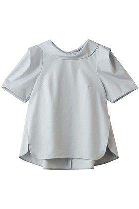 【ランバン オン ブルー/LANVIN en Bleu】 コットンコンプレッシャーロールカラーブラウス人気、トレンドファッション・服の通販 founy(ファニー) ファッション Fashion レディースファッション Fashion for Women トップス・カットソー Cut & Sew Tops シャツ・ブラウス・オフィスカジュアル Elegant Blouses & Button-Ups クラシカル Classical, Vintage-Inspired ショート Short, Short Length スリット Slit, Slit Detail スリーブ Sleeve, Long Sleeve / Short Sleeve デニム Denim, Jeans Material バランス Balance, Style Balance エレガント 上品 Elegant 新作・新入荷 New Arrivals / New In |ID:prp329100004877276