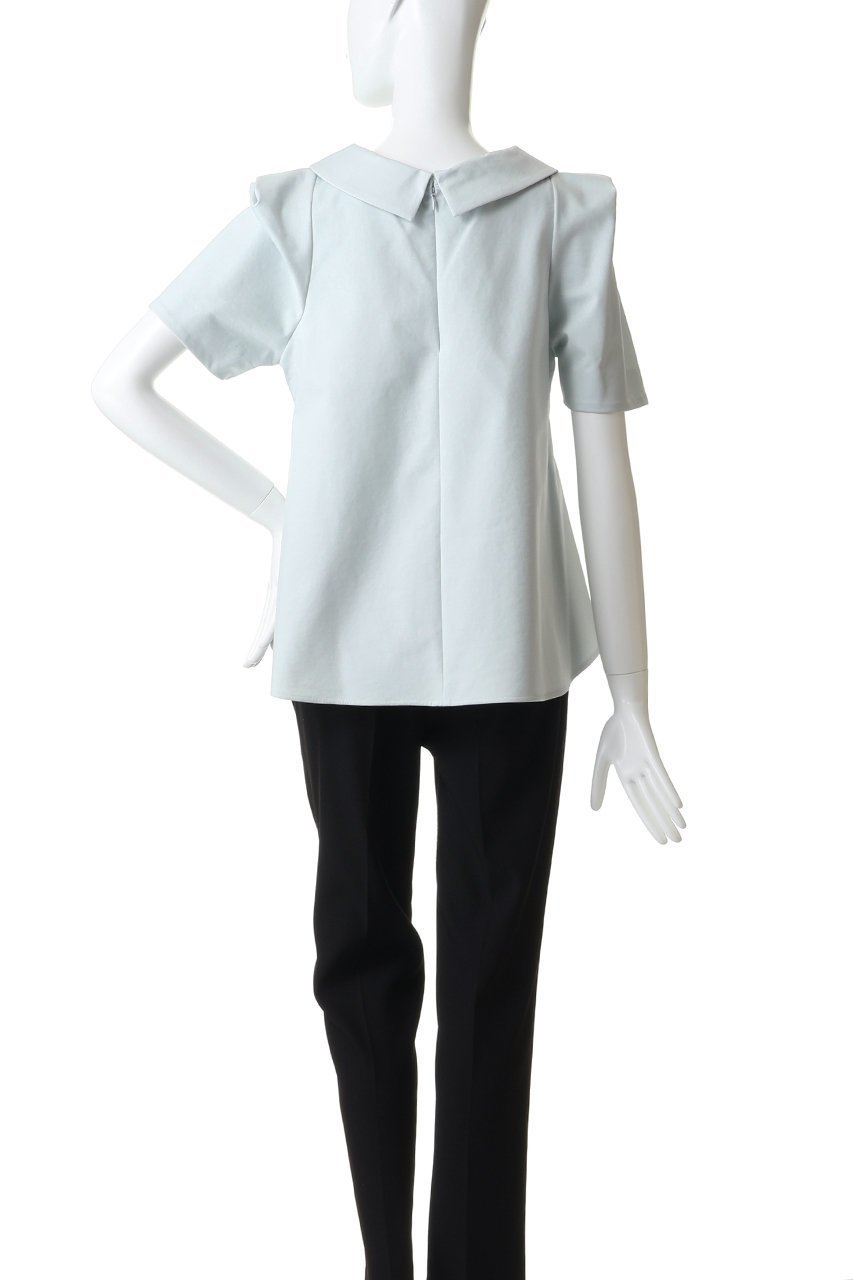 【ランバン オン ブルー/LANVIN en Bleu】のコットンコンプレッシャーロールカラーブラウス 人気、トレンドファッション・服の通販 founy(ファニー) 　ファッション　Fashion　レディースファッション　Fashion for Women　トップス・カットソー　Cut & Sew Tops　シャツ・ブラウス・オフィスカジュアル　Elegant Blouses & Button-Ups　クラシカル　Classical, Vintage-Inspired　ショート　Short, Short Length　スリット　Slit, Slit Detail　スリーブ　Sleeve, Long Sleeve / Short Sleeve　デニム　Denim, Jeans Material　バランス　Balance, Style Balance　エレガント 上品　Elegant　新作・新入荷　New Arrivals / New In　other-4|ID: prp329100004877276 ipo3291000000036381729