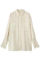 【ウーア/Uhr】のシアー シャツ 人気、トレンドファッション・服の通販 founy(ファニー) ファッション Fashion レディースファッション Fashion for Women トップス・カットソー Cut & Sew Tops シャツ・ブラウス・オフィスカジュアル Elegant Blouses & Button-Ups シアー Sheer, See-Through ストライプ Stripe, Striped Pattern スリーブ Sleeve, Long Sleeve / Short Sleeve ロング Long, Long-Length 夏 Summer 新作・新入荷 New Arrivals / New In 春 Spring S/S・春夏 SS, Spring/Summer, Warm Season thumbnail ベージュ|ID: prp329100004877278 ipo3291000000036381740