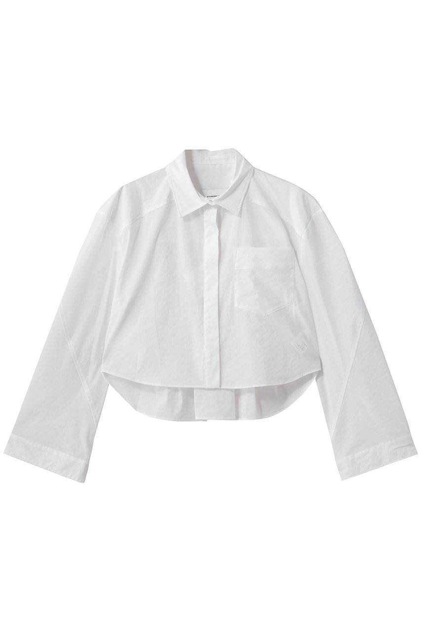 【スタニングルアー/STUNNING LURE】のタフタクロップドシャツ 人気、トレンドファッション・服の通販 founy(ファニー) 　ファッション　Fashion　レディースファッション　Fashion for Women　トップス・カットソー　Cut & Sew Tops　シャツ・ブラウス・オフィスカジュアル　Elegant Blouses & Button-Ups　クロップド　Cropped, Short Length　スリーブ　Sleeve, Long Sleeve / Short Sleeve　タフタ　Taffeta, Structured Fabric　ロング　Long, Long-Length　ワイド　Wide, Wide Fit　夏　Summer　新作・新入荷　New Arrivals / New In　春　Spring　S/S・春夏　SS, Spring/Summer, Warm Season　 other-1|ID: prp329100004877281 ipo3291000000036381765