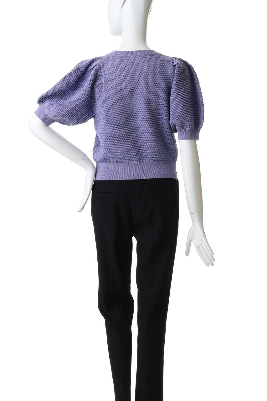 【ランバン オン ブルー/LANVIN en Bleu】のアイレットパフスリーブニット 人気、トレンドファッション・服の通販 founy(ファニー) 　ファッション　Fashion　レディースファッション　Fashion for Women　トップス・カットソー　Cut & Sew Tops　ニット　Knit Tops & Sweaters　カジュアルプルオーバー・ニットトップス　Pullovers & Knit Tops / Casual Pullovers　スリーブ　Sleeve, Long Sleeve / Short Sleeve　フィット　Fit, Slim Fit　フェミニン　Feminine, Girly　エレガント 上品　Elegant　新作・新入荷　New Arrivals / New In　other-4|ID: prp329100004877297 ipo3291000000036381913