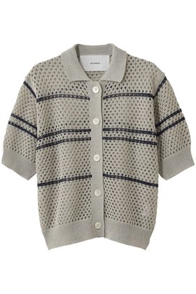 【アダワス/ADAWAS】 メッシュ ポロカーディガン人気、トレンドファッション・服の通販 founy(ファニー) ファッション Fashion レディースファッション Fashion for Women トップス・カットソー Cut & Sew Tops ニット Knit Tops & Sweaters カーディガン・羽織り Layered Style Cardigans カジュアルプルオーバー・ニットトップス Pullovers & Knit Tops / Casual Pullovers カーディガン Cardigan, Knitwear コンパクト Compact, Small Size ボーダー Border, Stripe メッシュ Mesh, Net Fabric ランダム Random, Irregular 新作・新入荷 New Arrivals / New In |ID:prp329100004877299