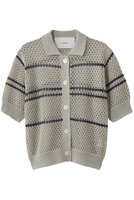 【アダワス/ADAWAS】のメッシュ ポロカーディガン 人気、トレンドファッション・服の通販 founy(ファニー) ファッション Fashion レディースファッション Fashion for Women トップス・カットソー Cut & Sew Tops ニット Knit Tops & Sweaters カーディガン・羽織り Layered Style Cardigans カジュアルプルオーバー・ニットトップス Pullovers & Knit Tops / Casual Pullovers カーディガン Cardigan, Knitwear コンパクト Compact, Small Size ボーダー Border, Stripe メッシュ Mesh, Net Fabric ランダム Random, Irregular 新作・新入荷 New Arrivals / New In |ID:prp329100004877299