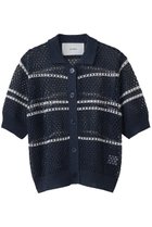 【アダワス/ADAWAS】のメッシュ ポロカーディガン 大人の最旬トレンドファッション＆コーディネート founy(ファウニー) ファッション Fashion レディースファッション Fashion for Women トップス・カットソー Cut & Sew Tops ニット Knit Tops & Sweaters カーディガン・羽織り Layered Style Cardigans カジュアルプルオーバー・ニットトップス Pullovers & Knit Tops / Casual Pullovers カーディガン Cardigan, Knitwear コンパクト Compact, Small Size ボーダー Border, Stripe メッシュ Mesh, Net Fabric ランダム Random, Irregular thumbnail ミッドナイト|ID: prp329100004877299 ipo3291000000036642932