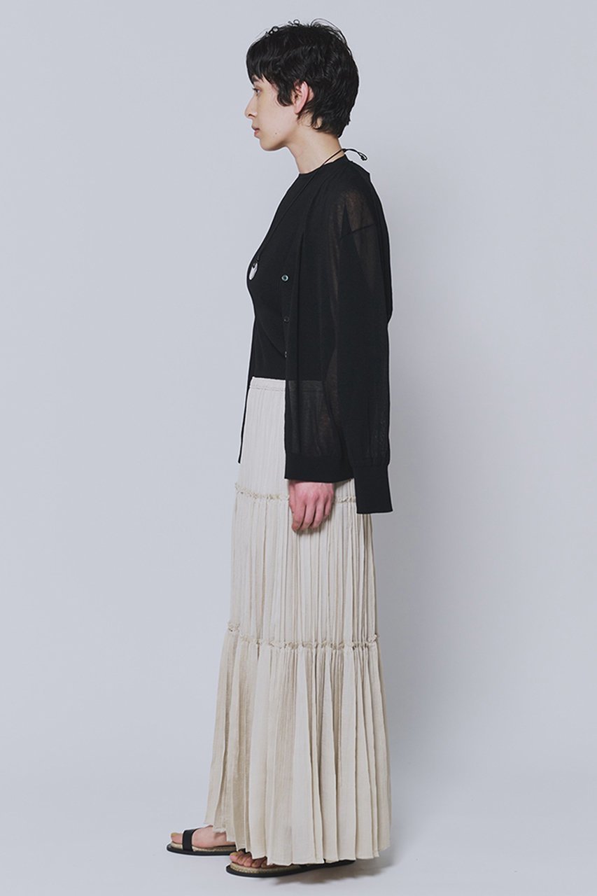 【プルミエ アロンディスモン/1er Arrondissement】のコットンナイロンシアーカーディガン 人気、トレンドファッション・服の通販 founy(ファニー) 　ファッション　Fashion　レディースファッション　Fashion for Women　トップス・カットソー　Cut & Sew Tops　ニット　Knit Tops & Sweaters　カーディガン・羽織り　Layered Style Cardigans　おすすめ　Recommended / Our Picks　カーディガン　Cardigan, Knitwear　シアー　Sheer, See-Through　セットアップ　Set-Up, Coordinated Outfit　エレガント 上品　Elegant　夏　Summer　新作・新入荷　New Arrivals / New In　other-5|ID: prp329100004877303 ipo3291000000036381971