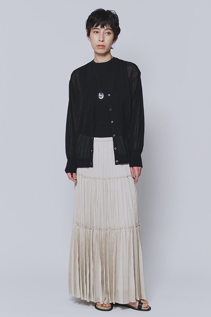 【プルミエ アロンディスモン/1er Arrondissement】のコットンナイロンシアーカーディガン 人気、トレンドファッション・服の通販 founy(ファニー) 　ファッション　Fashion　レディースファッション　Fashion for Women　トップス・カットソー　Cut & Sew Tops　ニット　Knit Tops & Sweaters　カーディガン・羽織り　Layered Style Cardigans　おすすめ　Recommended / Our Picks　カーディガン　Cardigan, Knitwear　シアー　Sheer, See-Through　セットアップ　Set-Up, Coordinated Outfit　エレガント 上品　Elegant　夏　Summer　新作・新入荷　New Arrivals / New In　other-6|ID: prp329100004877303 ipo3291000000036381972