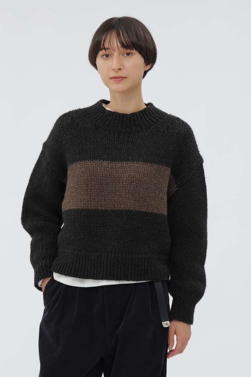 【マーガレットハウエル/MARGARET HOWELL】のNATURAL SPUN WOOL KNITWEAR 人気、トレンドファッション・服の通販 founy(ファニー) 　ファッション　Fashion　レディースファッション　Fashion for Women　トップス・カットソー　Cut & Sew Tops　ニット　Knit Tops & Sweaters　カジュアルプルオーバー・ニットトップス　Pullovers & Knit Tops / Casual Pullovers　コンパクト　Compact, Small Size　ストライプ　Stripe, Striped Pattern　ハンド　Hand, Handmade　バランス　Balance, Style Balance　新作・新入荷　New Arrivals / New In　 other-1|ID: prp329100004877306 ipo3291000000036381990