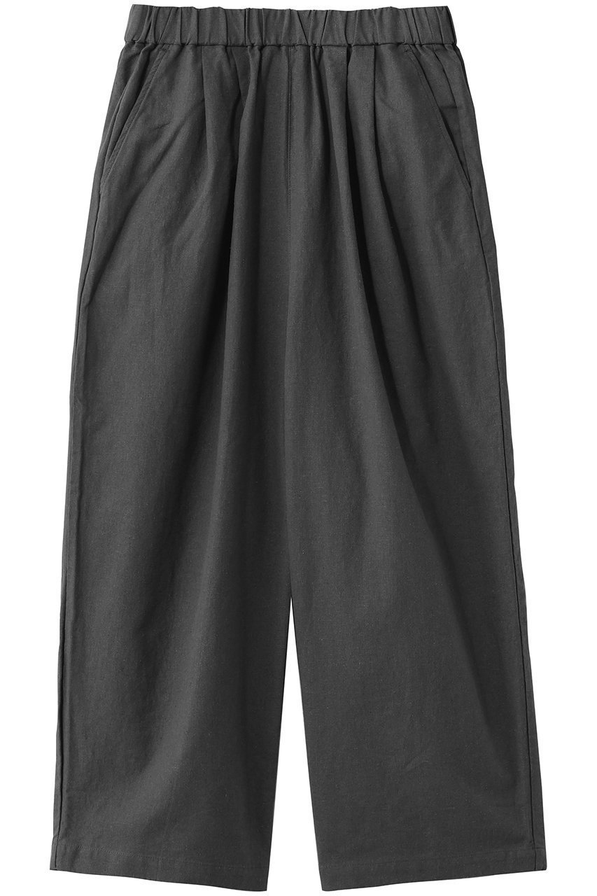 【ミディウミ/MidiUmi】のC/L wide easy PT パンツ インテリア・キッズ・メンズ・レディースファッション・服の通販 founy(ファニー) 　ファッション　Fashion　レディースファッション　Fashion for Women　パンツ　Pants & Trousers　おすすめ　Recommended / Our Picks　ギャザー　Gathered, Ruffled　コンパクト　Compact, Small Size　マニッシュ　Mannish, Boyish　リネン　Linen, Linen Fabric　エレガント 上品　Elegant　新作・新入荷　New Arrivals / New In　c.gray|ID: prp329100004877334 ipo3291000000036382208
