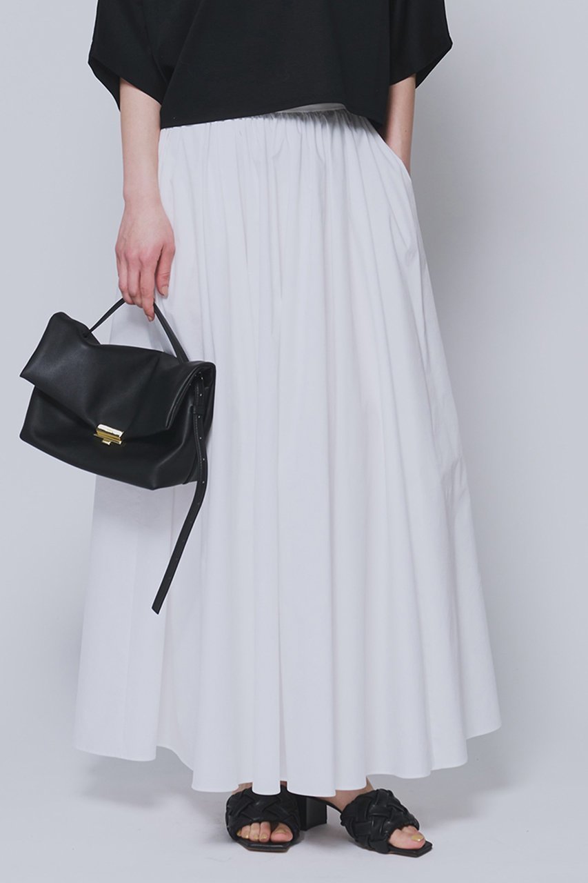 【プルミエ アロンディスモン/1er Arrondissement】のタイプライターギャザーマキシスカート 人気、トレンドファッション・服の通販 founy(ファニー) 　ファッション　Fashion　レディースファッション　Fashion for Women　スカート　Skirts　ロングスカート　Long Skirts / Maxi & Midi Skirts　ギャザー　Gathered, Ruffled　タイプライター　Typewriter Fabric, Crisp Cotton　ダウン　Down, Puffer　マキシ　Maxi, Full Length　ロング　Long, Long-Length　新作・新入荷　New Arrivals / New In　other-2|ID: prp329100004877336 ipo3291000000036382223