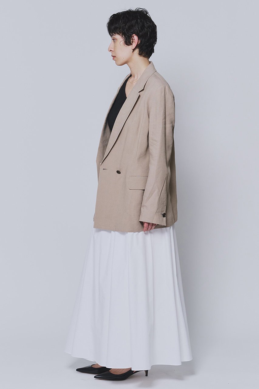 【プルミエ アロンディスモン/1er Arrondissement】のタイプライターギャザーマキシスカート 人気、トレンドファッション・服の通販 founy(ファニー) 　ファッション　Fashion　レディースファッション　Fashion for Women　スカート　Skirts　ロングスカート　Long Skirts / Maxi & Midi Skirts　ギャザー　Gathered, Ruffled　タイプライター　Typewriter Fabric, Crisp Cotton　ダウン　Down, Puffer　マキシ　Maxi, Full Length　ロング　Long, Long-Length　新作・新入荷　New Arrivals / New In　other-5|ID: prp329100004877336 ipo3291000000036382226