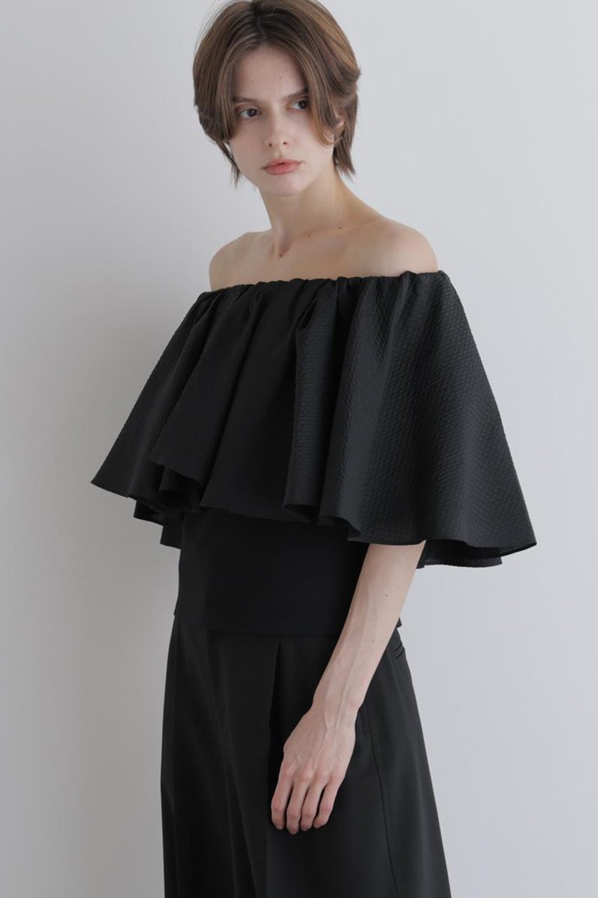 【ル フィル/LE PHIL】のJQコンビカップインブラウス 人気、トレンドファッション・服の通販 founy(ファニー) 　ファッション　Fashion　レディースファッション　Fashion for Women　トップス・カットソー　Cut & Sew Tops　シャツ・ブラウス・オフィスカジュアル　Elegant Blouses & Button-Ups　おすすめ　Recommended / Our Picks　ショート　Short, Short Length　ジャカード／ジャガード　Jacquard, Woven Pattern　スタンダード　Standard, Basic　ストレッチ　Stretch, Stretchy Fabric　スリーブ　Sleeve, Long Sleeve / Short Sleeve　フィット　Fit, Slim Fit　フレア　Flare, Flared　エレガント 上品　Elegant　夏　Summer　新作・新入荷　New Arrivals / New In　旅行　Travel　other-2|ID: prp329100004877387 ipo3291000000036382494