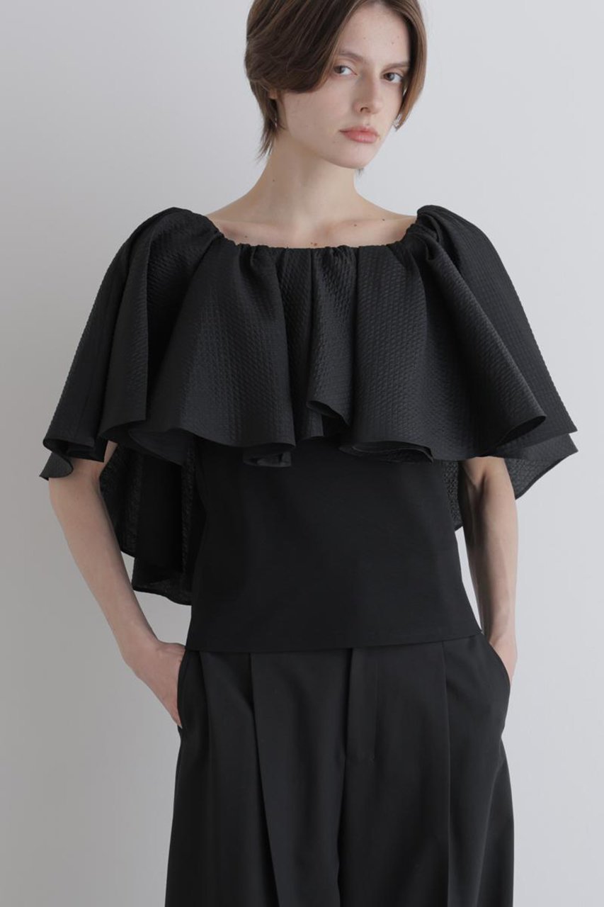 【ル フィル/LE PHIL】のJQコンビカップインブラウス 人気、トレンドファッション・服の通販 founy(ファニー) 　ファッション　Fashion　レディースファッション　Fashion for Women　トップス・カットソー　Cut & Sew Tops　シャツ・ブラウス・オフィスカジュアル　Elegant Blouses & Button-Ups　おすすめ　Recommended / Our Picks　ショート　Short, Short Length　ジャカード／ジャガード　Jacquard, Woven Pattern　スタンダード　Standard, Basic　ストレッチ　Stretch, Stretchy Fabric　スリーブ　Sleeve, Long Sleeve / Short Sleeve　フィット　Fit, Slim Fit　フレア　Flare, Flared　エレガント 上品　Elegant　夏　Summer　新作・新入荷　New Arrivals / New In　旅行　Travel　other-4|ID: prp329100004877387 ipo3291000000036382496