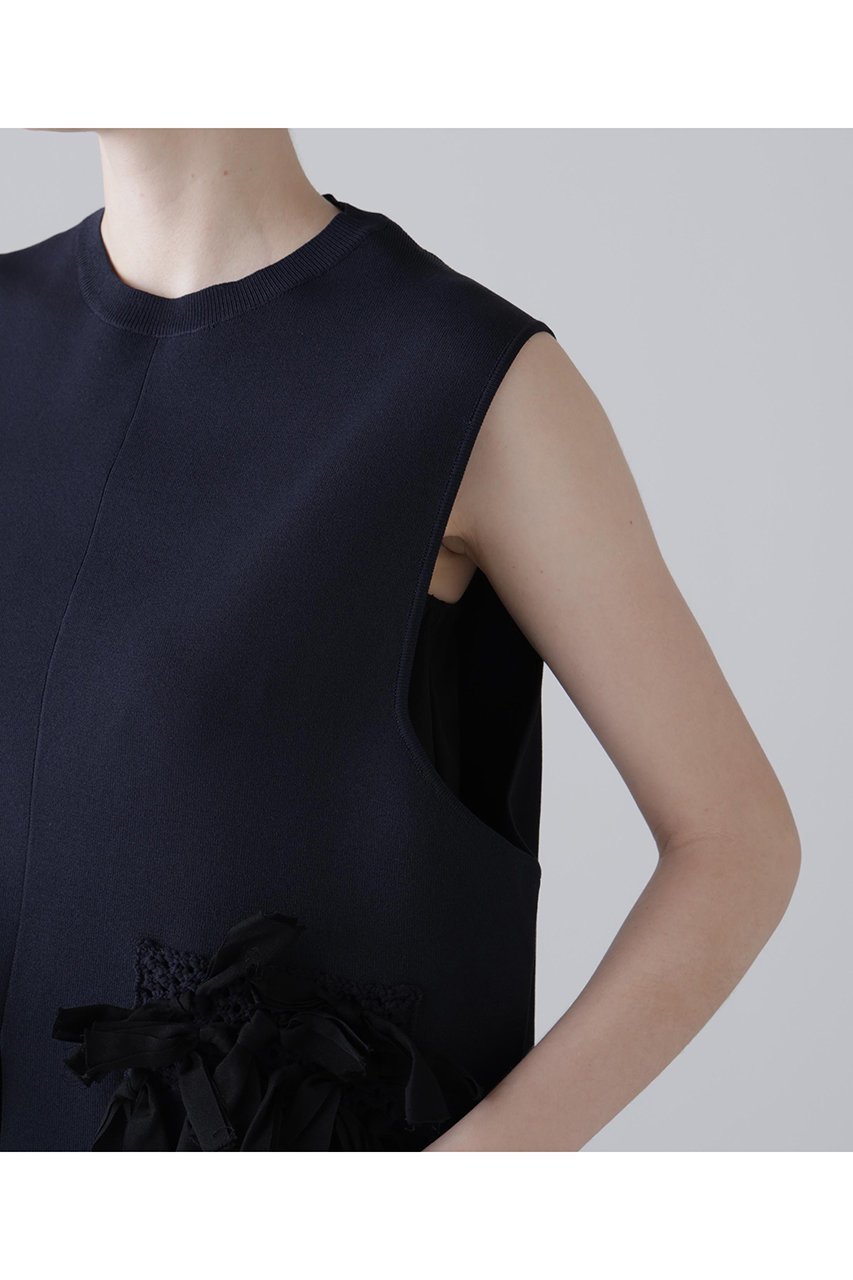 【アドーア/ADORE】のクラフトニット 人気、トレンドファッション・服の通販 founy(ファニー) 　ファッション　Fashion　レディースファッション　Fashion for Women　トップス・カットソー　Cut & Sew Tops　ニット　Knit Tops & Sweaters　カジュアルプルオーバー・ニットトップス　Pullovers & Knit Tops / Casual Pullovers　シンプル　Simple, Minimal　スタンダード　Standard, Basic　ノースリーブ　Sleeveless, No-Sleeve　バランス　Balance, Style Balance　フロント　Front, Front Design　モチーフ　Motif, Design Theme　リボン　Ribbon, Bow　再入荷　Restock / Back in Stock　other-7|ID: prp329100004877391 ipo3291000000036382533