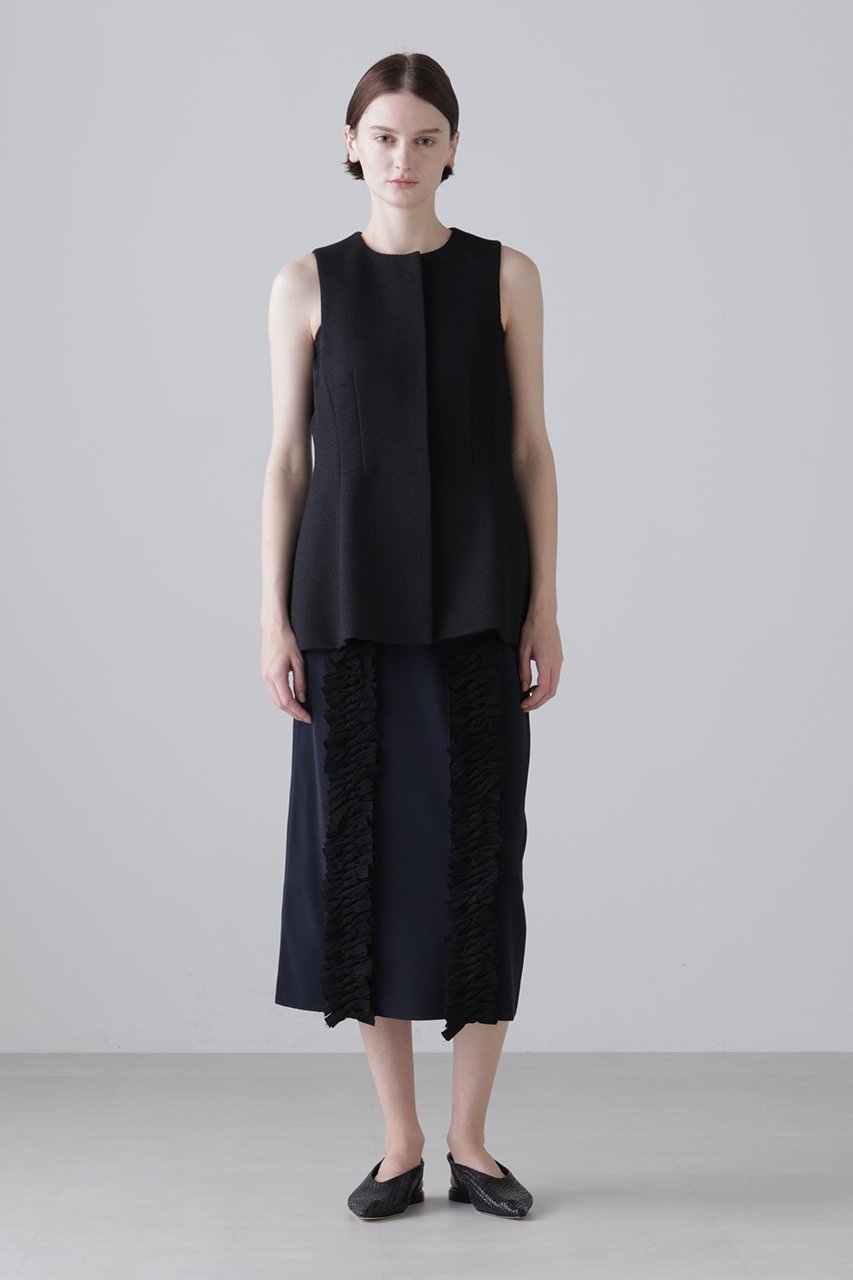 【アドーア/ADORE】のクラフトニットスカート インテリア・キッズ・メンズ・レディースファッション・服の通販 founy(ファニー) 　ファッション　Fashion　レディースファッション　Fashion for Women　スカート　Skirts　ロングスカート　Long Skirts / Maxi & Midi Skirts　シンプル　Simple, Minimal　フロント　Front, Front Design　リボン　Ribbon, Bow　ロング　Long, Long-Length　新作・新入荷　New Arrivals / New In　ネイビー|ID: prp329100004877396 ipo3291000000036382575