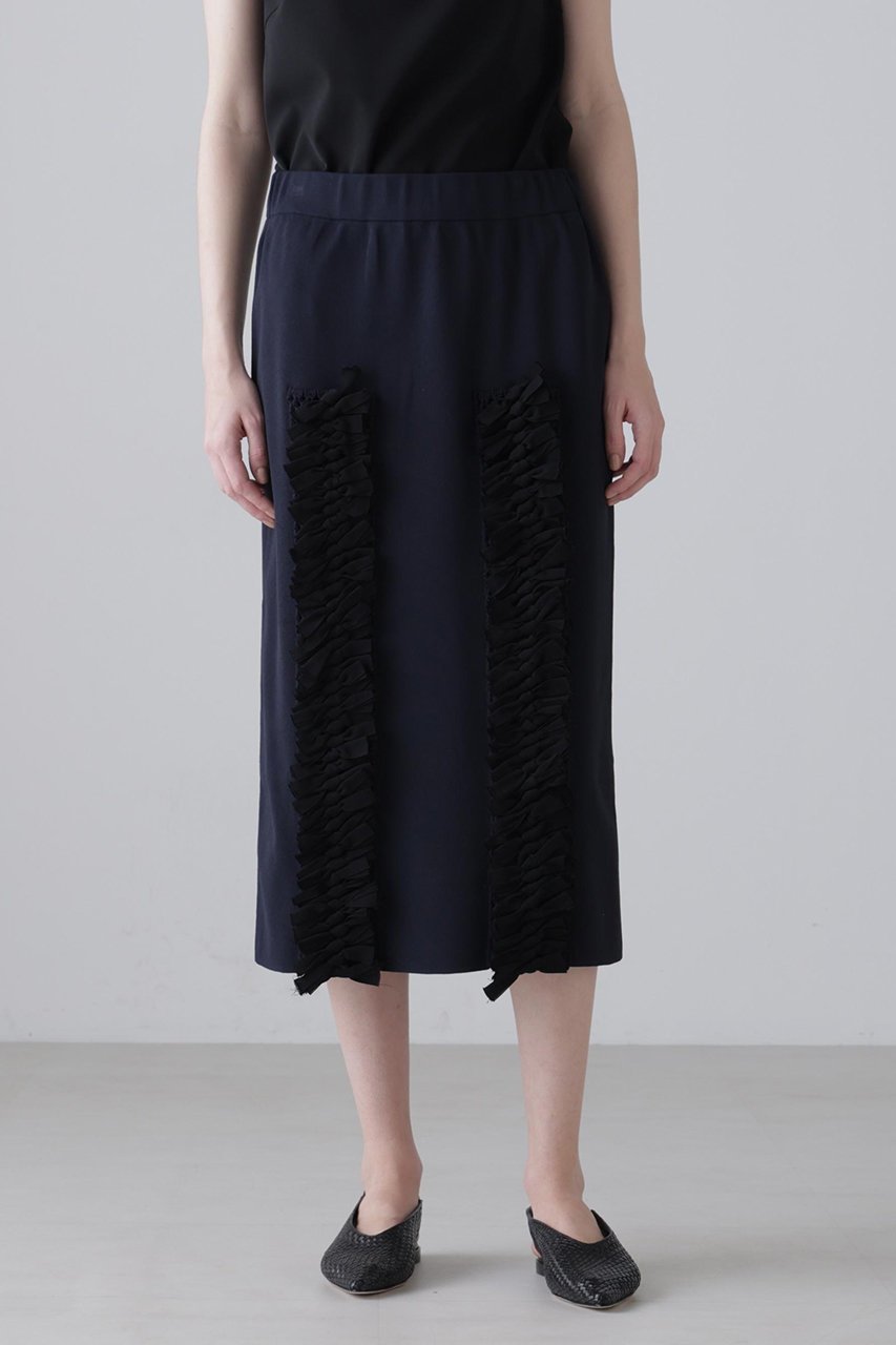 【アドーア/ADORE】のクラフトニットスカート 人気、トレンドファッション・服の通販 founy(ファニー) 　ファッション　Fashion　レディースファッション　Fashion for Women　スカート　Skirts　ロングスカート　Long Skirts / Maxi & Midi Skirts　シンプル　Simple, Minimal　フロント　Front, Front Design　リボン　Ribbon, Bow　ロング　Long, Long-Length　新作・新入荷　New Arrivals / New In　other-3|ID: prp329100004877396 ipo3291000000036382577