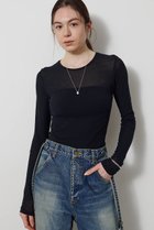 【ウィムガゼット/Whim Gazette】のシアーストレッチロンTEE 人気、トレンドファッション・服の通販 founy(ファニー) ファッション Fashion レディースファッション Fashion for Women トップス・カットソー Cut & Sew Tops シャツ・ブラウス・オフィスカジュアル Elegant Blouses & Button-Ups ロングTシャツ・Tシャツ Longline T-Shirts & Tees カットソー・ベーシックTシャツ Cut-and-Sewn Tops / Stretch Tees & Basics インナー Innerwear シアー Sheer, See-Through シンプル Simple, Minimal ジャケット Jacket, Outerwear スタンダード Standard, Basic スリーブ Sleeve, Long Sleeve / Short Sleeve ベーシック Basic, Essential ロング Long, Long-Length エレガント 上品 Elegant 新作・新入荷 New Arrivals / New In thumbnail ブラック|ID: prp329100004877660 ipo3291000000036385670