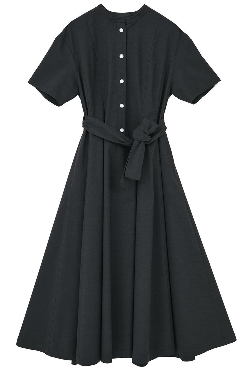 【マルティニーク/martinique】の【l heritage martinique】リネンコットンストレッチワンピース インテリア・キッズ・メンズ・レディースファッション・服の通販 founy(ファニー) 　ファッション　Fashion　レディースファッション　Fashion for Women　ワンピース　Dresses　チュニック　Tunic Tops & Dresses　おすすめ　Recommended / Our Picks　ストレッチ　Stretch, Stretchy Fabric　チュニック　Tunic, Long Top　フィット　Fit, Slim Fit　フレア　Flare, Flared　リネン　Linen, Linen Fabric　ロング　Long, Long-Length　新作・新入荷　New Arrivals / New In　ブラック|ID: prp329100004877664 ipo3291000000036385702