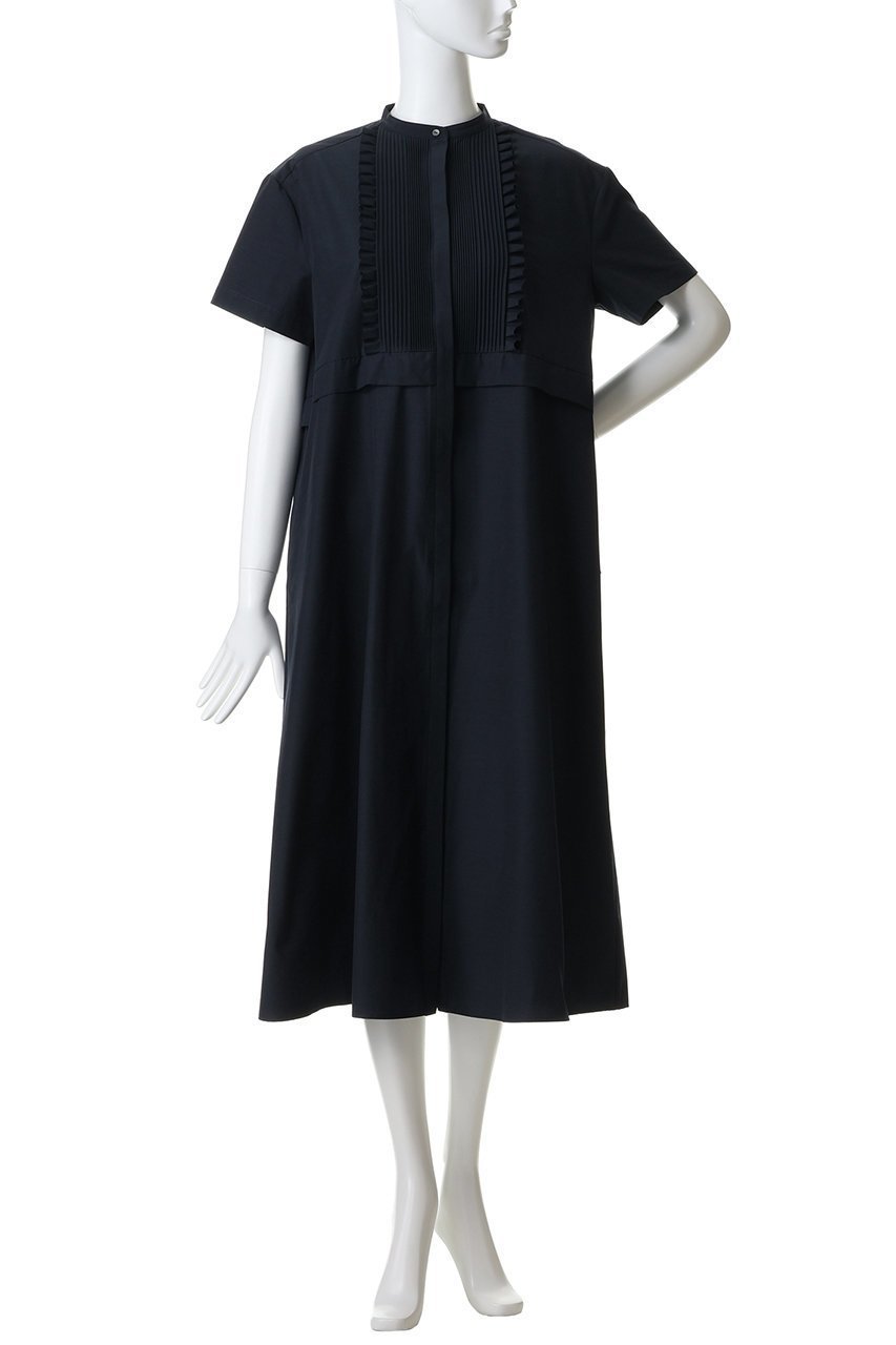 【マリリンムーン/MARILYN MOON】のタックフリルフレアハーフスリーブシャツワンピース 人気、トレンドファッション・服の通販 founy(ファニー) 　ファッション　Fashion　レディースファッション　Fashion for Women　ワンピース　Dresses　シャツワンピース / 1枚で着映えコーデ　Shirt Dresses　チュニック　Tunic Tops & Dresses　おすすめ　Recommended / Our Picks　チュニック　Tunic, Long Top　フリル　Frill, Ruffle　フレア　Flare, Flared　ロング　Long, Long-Length　新作・新入荷　New Arrivals / New In　other-2|ID: prp329100004877665 ipo3291000000036385706