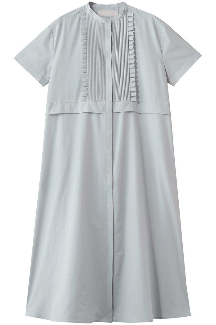 【マリリンムーン/MARILYN MOON】のタックフリルフレアハーフスリーブシャツワンピース インテリア・キッズ・メンズ・レディースファッション・服の通販 founy(ファニー) https://founy.com/ ファッション Fashion レディースファッション Fashion for Women ワンピース Dresses シャツワンピース / 1枚で着映えコーデ Shirt Dresses チュニック Tunic Tops & Dresses おすすめ Recommended / Our Picks チュニック Tunic, Long Top フリル Frill, Ruffle フレア Flare, Flared ロング Long, Long-Length |ID: prp329100004877665 ipo3291000000036875240