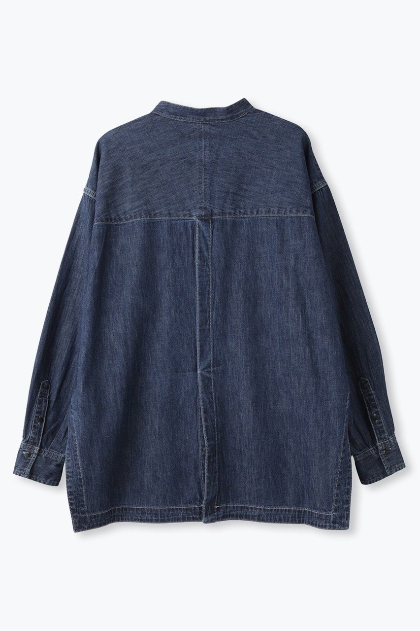 【レリル/lelill】のバックオープン ワークオーバーシャツ 人気、トレンドファッション・服の通販 founy(ファニー) 　ファッション　Fashion　レディースファッション　Fashion for Women　トップス・カットソー　Cut & Sew Tops　シャツ・ブラウス・オフィスカジュアル　Elegant Blouses & Button-Ups　バッグ　Bags　スリーブ　Sleeve, Long Sleeve / Short Sleeve　デニム　Denim, Jeans Material　ロング　Long, Long-Length　ワーク　Workwear, Utility Style　夏　Summer　新作・新入荷　New Arrivals / New In　春　Spring　S/S・春夏　SS, Spring/Summer, Warm Season　other-2|ID: prp329100004877667 ipo3291000000036385719