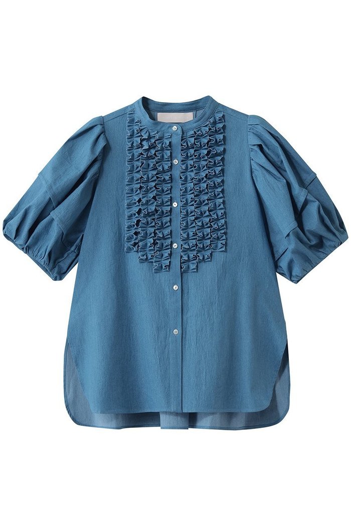 【マリリンムーン/MARILYN MOON】のモダンタックフリルボリュームスリーブブラウス インテリア・キッズ・メンズ・レディースファッション・服の通販 founy(ファニー) https://founy.com/ ファッション Fashion レディースファッション Fashion for Women トップス・カットソー Cut & Sew Tops シャツ・ブラウス・オフィスカジュアル Elegant Blouses & Button-Ups ボリューム袖・フリルスリーブブラウス Voluminous & Ruffle Sleeves / Puffy Sleeve Tops アクセサリー Fashion Accessories ショート Short, Short Length スリーブ Sleeve, Long Sleeve / Short Sleeve バランス Balance, Style Balance 夏 Summer 新作・新入荷 New Arrivals / New In |ID: prp329100004877670 ipo3291000000036385755