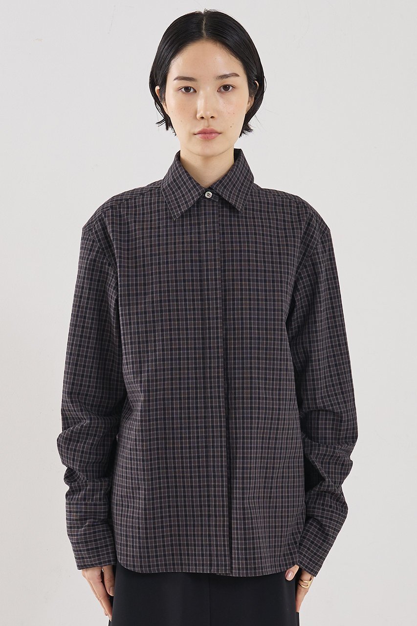 【ザ ストア バイ シー/THE STORE by C】の【COCUCA】チェックシャツ 人気、トレンドファッション・服の通販 founy(ファニー) ファッション Fashion レディースファッション Fashion for Women トップス・カットソー Cut & Sew Tops シャツ・ブラウス・オフィスカジュアル Elegant Blouses & Button-Ups カフス Cuff Design シンプル Simple, Minimal スリーブ Sleeve, Long Sleeve / Short Sleeve チェック Check, Plaid, Tartan マニッシュ Mannish, Boyish ロング Long, Long-Length 再入荷 Restock / Back in Stock other-4|ID: prp329100004877672 ipo3291000000036385778