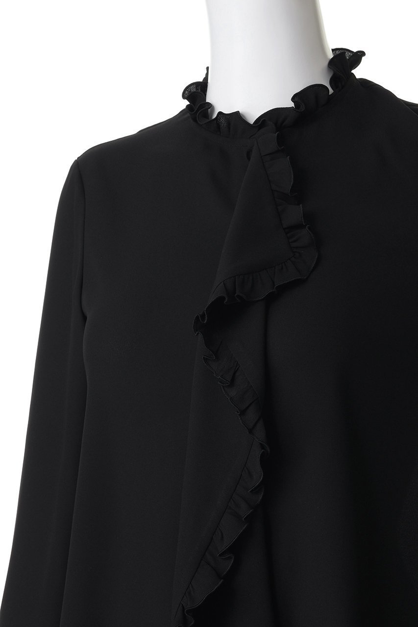 【アルアバイル/allureville】の【LOULOU WILLOUGHBY】ヘムフリルドレープブラウス 人気、トレンドファッション・服の通販 founy(ファニー) ファッション Fashion レディースファッション Fashion for Women トップス・カットソー Cut & Sew Tops シャツ・ブラウス・オフィスカジュアル Elegant Blouses & Button-Ups おすすめ Recommended / Our Picks とろみ Fluid, Flowy Fabric ジャケット Jacket, Outerwear スリーブ Sleeve, Long Sleeve / Short Sleeve バランス Balance, Style Balance フロント Front, Front Design リボン Ribbon, Bow ロング Long, Long-Length 新作・新入荷 New Arrivals / New In other-5|ID: prp329100004877675 ipo3291000000036385919