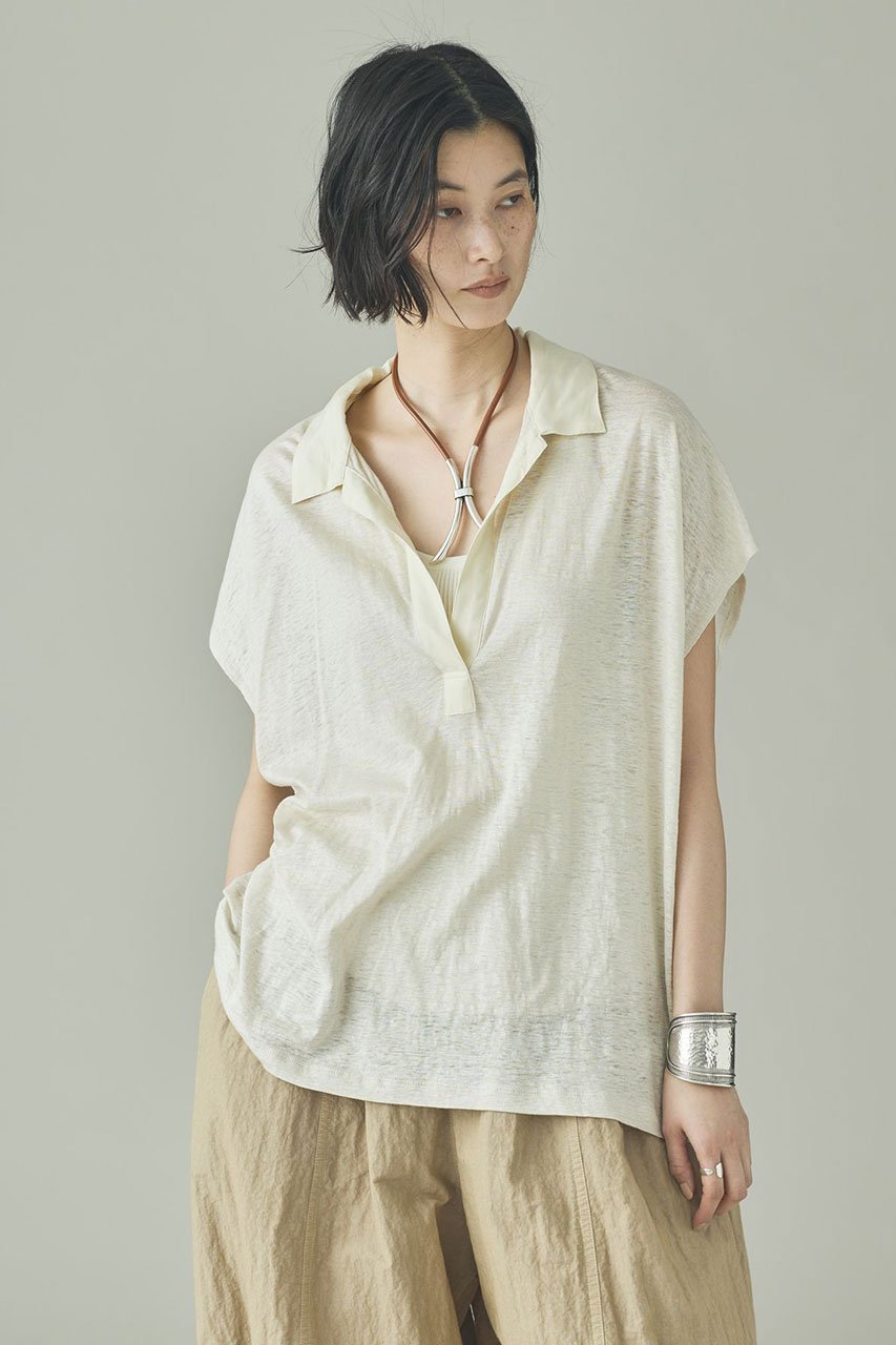 【カレンソロジー/Curensology】のシアーリネンポロプルオーバー インテリア・キッズ・メンズ・レディースファッション・服の通販 founy(ファニー) 　ファッション　Fashion　レディースファッション　Fashion for Women　トップス・カットソー　Cut & Sew Tops　シャツ・ブラウス・オフィスカジュアル　Elegant Blouses & Button-Ups　ポロシャツ・きれいめカジュアル　Smart-Casual Polo Tops　カジュアルプルオーバー・ニットトップス　Pullovers & Knit Tops / Casual Pullovers　インナー　Innerwear　カットソー　Cut and Sewn Top　サテン　Satin, Glossy Fabric　タンク　Tank Top, Sleeveless Top　ノースリーブ　Sleeveless, No-Sleeve　バランス　Balance, Style Balance　ポロシャツ　Polo Shirt, Collared Tee　リネン　Linen, Linen Fabric　ワイド　Wide, Wide Fit　おすすめ　Recommended / Our Picks　新作・新入荷　New Arrivals / New In　オフホワイト|ID: prp329100004877679 ipo3291000000036385949