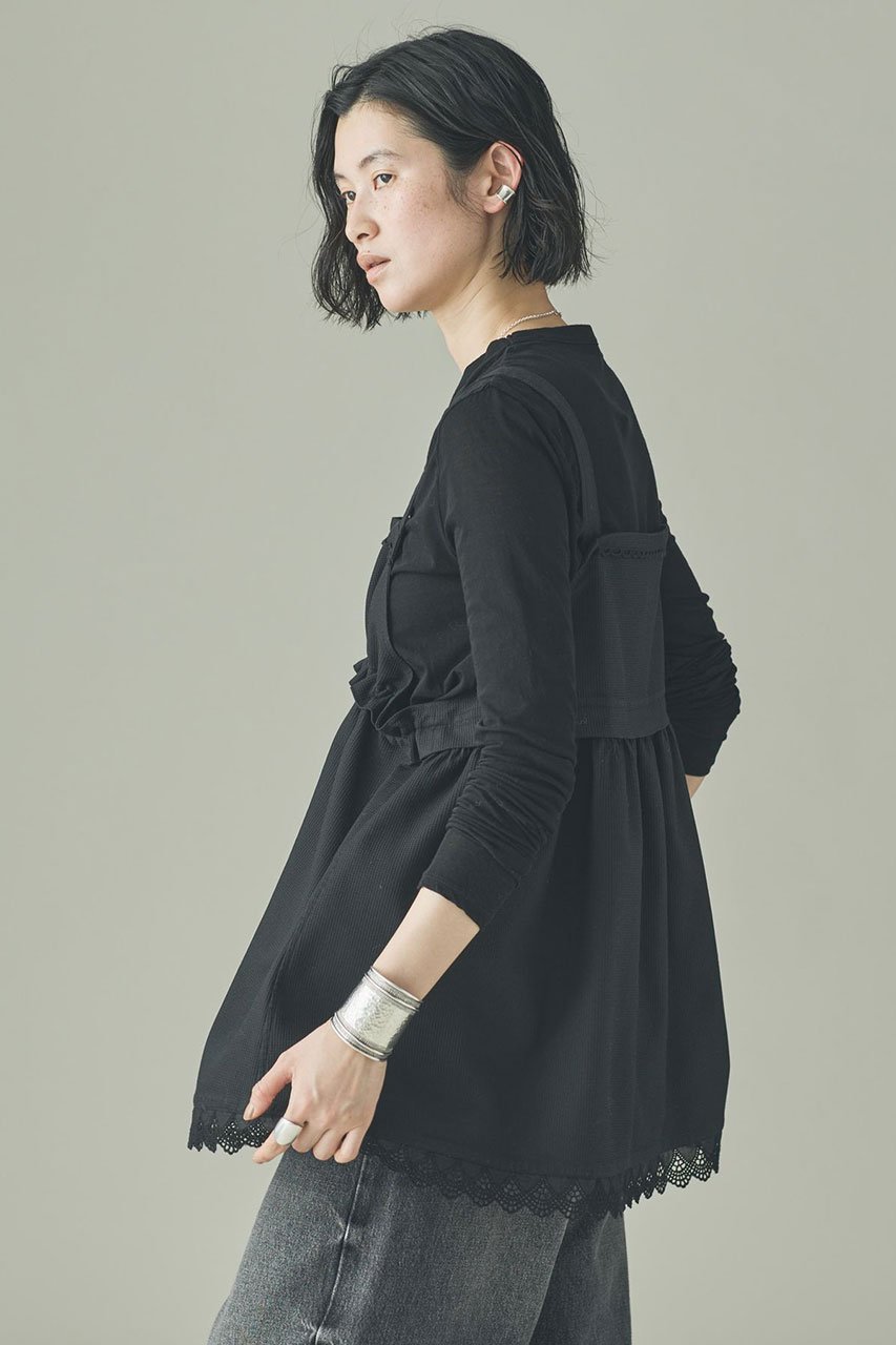 【カレンソロジー/Curensology】のワッフルキャミブラウス 人気、トレンドファッション・服の通販 founy(ファニー) 　ファッション　Fashion　レディースファッション　Fashion for Women　トップス・カットソー　Cut & Sew Tops　キャミソール&ノースリーブ　Camisoles & Sleeveless Tops　シャツ・ブラウス・オフィスカジュアル　Elegant Blouses & Button-Ups　インナー　Innerwear　ギャザー　Gathered, Ruffled　ノースリーブ　Sleeveless, No-Sleeve　フロント　Front, Front Design　ベスト　Vest, Waistcoat　レース　Lace, Lace Fabric　ロング　Long, Long-Length　ワッフル　Waffle, Waffle Knit　おすすめ　Recommended / Our Picks　新作・新入荷　New Arrivals / New In　other-3|ID: prp329100004877680 ipo3291000000036385959