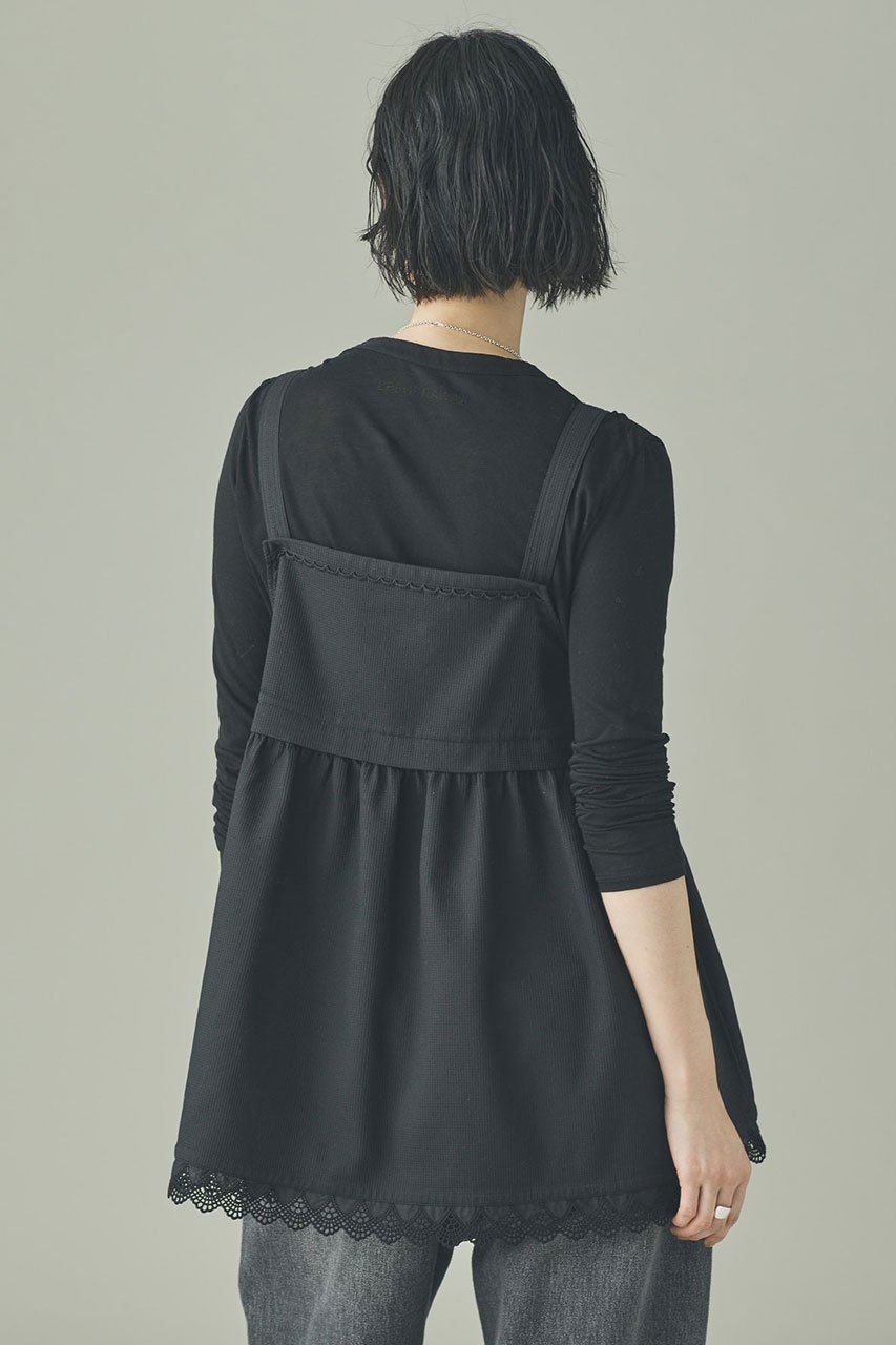 【カレンソロジー/Curensology】のワッフルキャミブラウス 人気、トレンドファッション・服の通販 founy(ファニー) 　ファッション　Fashion　レディースファッション　Fashion for Women　トップス・カットソー　Cut & Sew Tops　キャミソール&ノースリーブ　Camisoles & Sleeveless Tops　シャツ・ブラウス・オフィスカジュアル　Elegant Blouses & Button-Ups　インナー　Innerwear　ギャザー　Gathered, Ruffled　ノースリーブ　Sleeveless, No-Sleeve　フロント　Front, Front Design　ベスト　Vest, Waistcoat　レース　Lace, Lace Fabric　ロング　Long, Long-Length　ワッフル　Waffle, Waffle Knit　おすすめ　Recommended / Our Picks　新作・新入荷　New Arrivals / New In　other-4|ID: prp329100004877680 ipo3291000000036385960