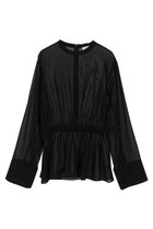 【マルティニーク/martinique】の【l heritage martinique】オーガンジーペプラムブラウス 人気、トレンドファッション・服の通販 founy(ファニー) ファッション Fashion レディースファッション Fashion for Women トップス・カットソー Cut & Sew Tops シャツ・ブラウス・オフィスカジュアル Elegant Blouses & Button-Ups エレガント 上品 Elegant オーガンジー Organza Fabric スリーブ Sleeve, Long Sleeve / Short Sleeve なめらか Smooth, Silky Texture ペプラム Peplum, Flared Hem ボトム Bottoms, Lower Wear リラックス Relax, Relaxed Fit ロング Long, Long-Length ワイド Wide, Wide Fit おすすめ Recommended / Our Picks 新作・新入荷 New Arrivals / New In thumbnail ブラック|ID: prp329100004877684 ipo3291000000036385989