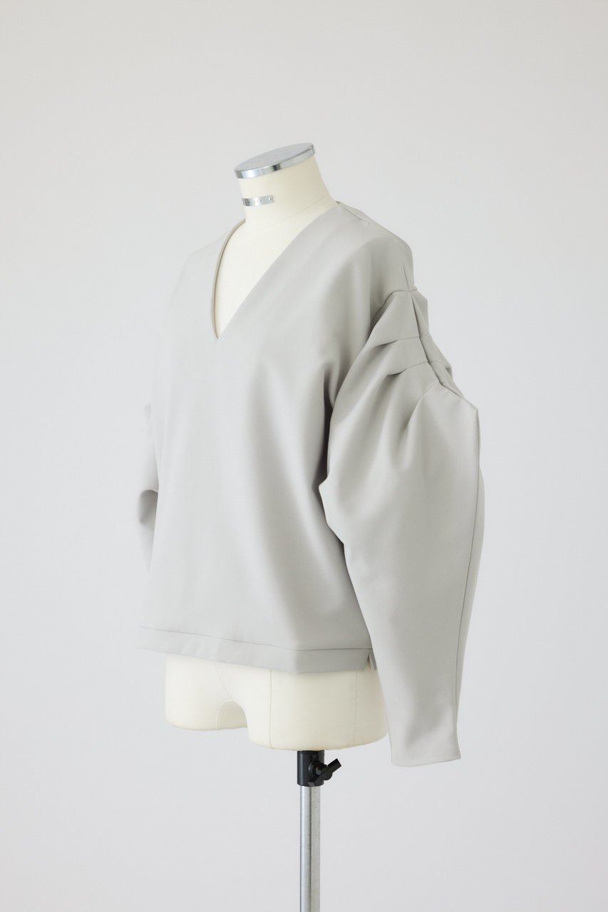 【リムアーク/RIM.ARK】のVolume sleeve v-neck PO/プルオーバー 人気、トレンドファッション・服の通販 founy(ファニー) ファッション Fashion レディースファッション Fashion for Women トップス・カットソー Cut & Sew Tops シャツ・ブラウス・オフィスカジュアル Elegant Blouses & Button-Ups カジュアルプルオーバー・ニットトップス Pullovers & Knit Tops / Casual Pullovers Vネックトップス V-Neck Tops / V-Cut Neckline Shirts ボリューム袖・フリルスリーブブラウス Voluminous & Ruffle Sleeves / Puffy Sleeve Tops カットソー Cut and Sewn Top シンプル Simple, Minimal ストレッチ Stretch, Stretchy Fabric スリーブ Sleeve, Long Sleeve / Short Sleeve ダブル Double, Double-Breasted ロング Long, Long-Length other-2|ID: prp329100004877696 ipo3291000000036386093