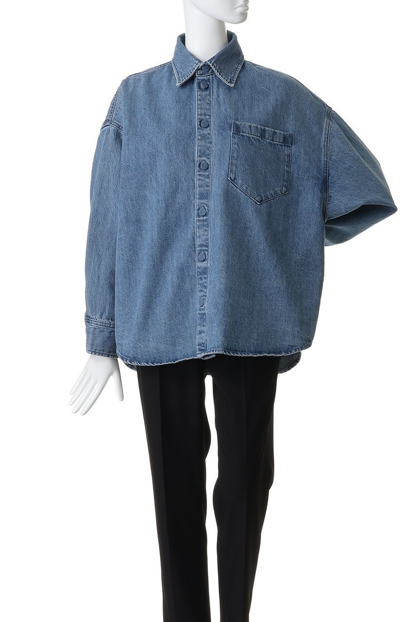【アッパー ハイツ/upper hights】のTHE MORGAN デニムシャツ 人気、トレンドファッション・服の通販 founy(ファニー) 　ファッション　Fashion　レディースファッション　Fashion for Women　トップス・カットソー　Cut & Sew Tops　シャツ・ブラウス・オフィスカジュアル　Elegant Blouses & Button-Ups　おすすめ　Recommended / Our Picks　スリーブ　Sleeve, Long Sleeve / Short Sleeve　デニム　Denim, Jeans Material　ロング　Long, Long-Length　羽織　Haori, Light Jacket　other-2|ID: prp329100004877698 ipo3291000000036386108