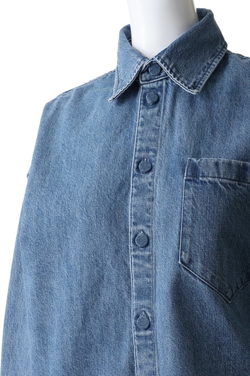 【アッパー ハイツ/upper hights】のTHE MORGAN デニムシャツ 人気、トレンドファッション・服の通販 founy(ファニー) 　ファッション　Fashion　レディースファッション　Fashion for Women　トップス・カットソー　Cut & Sew Tops　シャツ・ブラウス・オフィスカジュアル　Elegant Blouses & Button-Ups　おすすめ　Recommended / Our Picks　スリーブ　Sleeve, Long Sleeve / Short Sleeve　デニム　Denim, Jeans Material　ロング　Long, Long-Length　羽織　Haori, Light Jacket　other-5|ID: prp329100004877698 ipo3291000000036386111